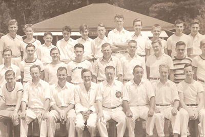 W.R. Gumb (center) Camp Director from 1926-1939